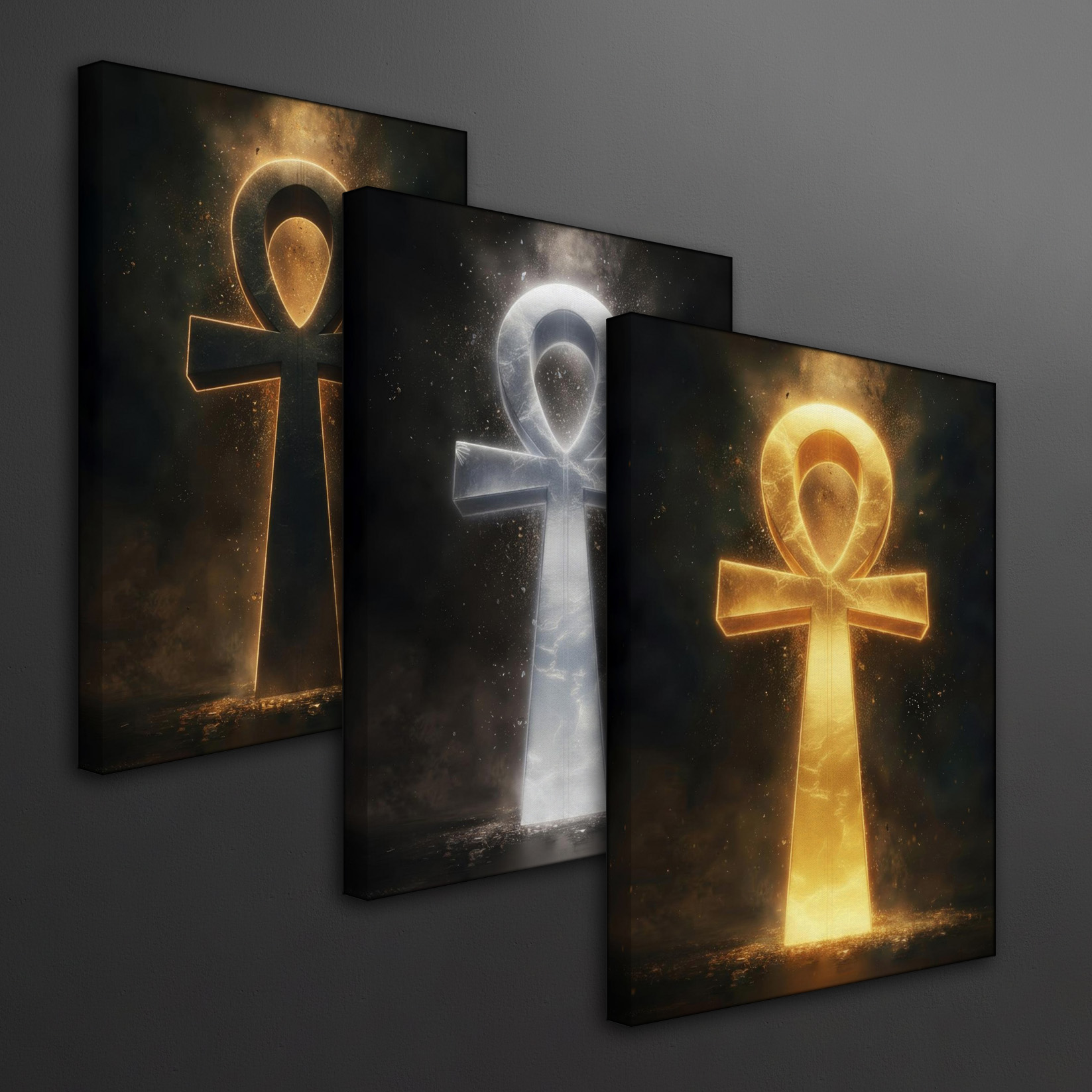 Ankh – Símbolo Sagrado de Vida Eterna – Arte en Lienzo para Equilibrio Interior